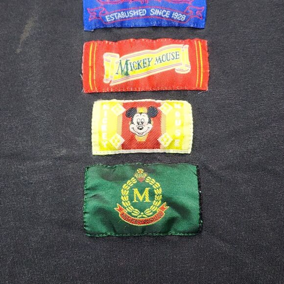 VTG Mickey Mouse Men's Multi Color Block Short Sleeve Hooded Shirt Size L / XL - Picture 4 of 15